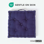 Cotton Plain Floor Cushion | 50cm x 50cm | Navy Blue