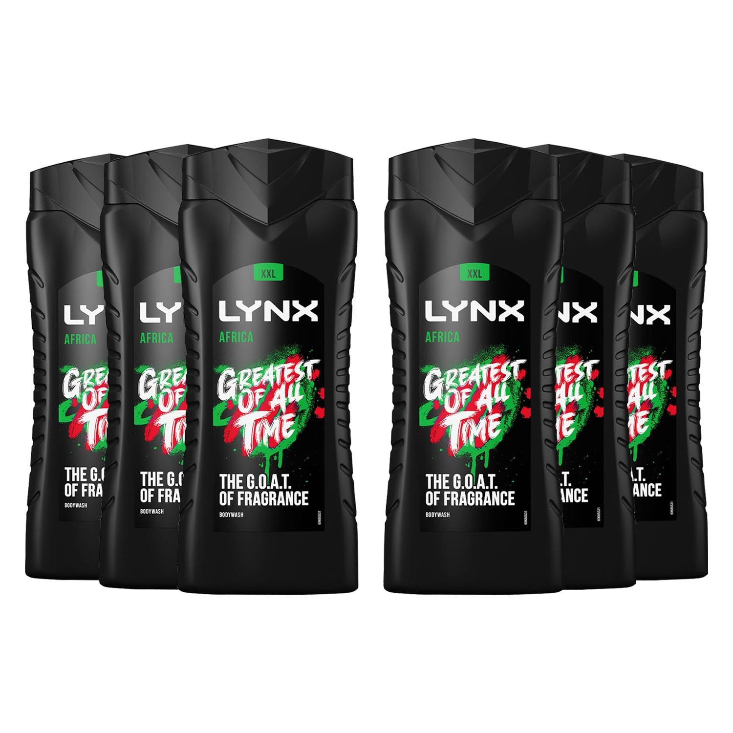 Energy Boost Shower Gel Bodywash, Africa, 500ml, 6 Pack