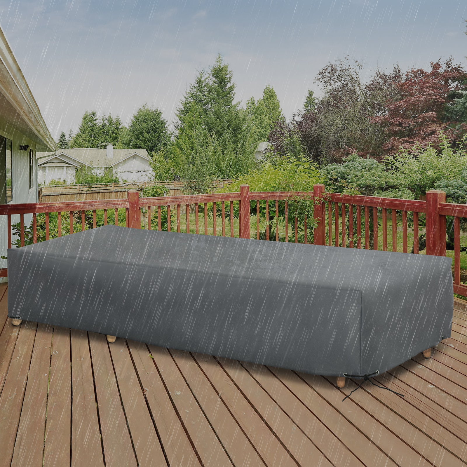 Rectangular Furniture Cover For Rattan Lounge Uv Protection