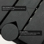 Polydeck Pvc Interlocking Decking Tiles - Black | Set of 1 | Black
