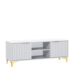 Tide Crest Tv Unit 120cm - Fluted Design | White