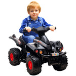 6v Kids Electric Quad Bike With Music, Forward Function | Black
