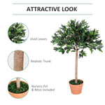 90cm Artificial Olive Tree Plant In An Orange Pot