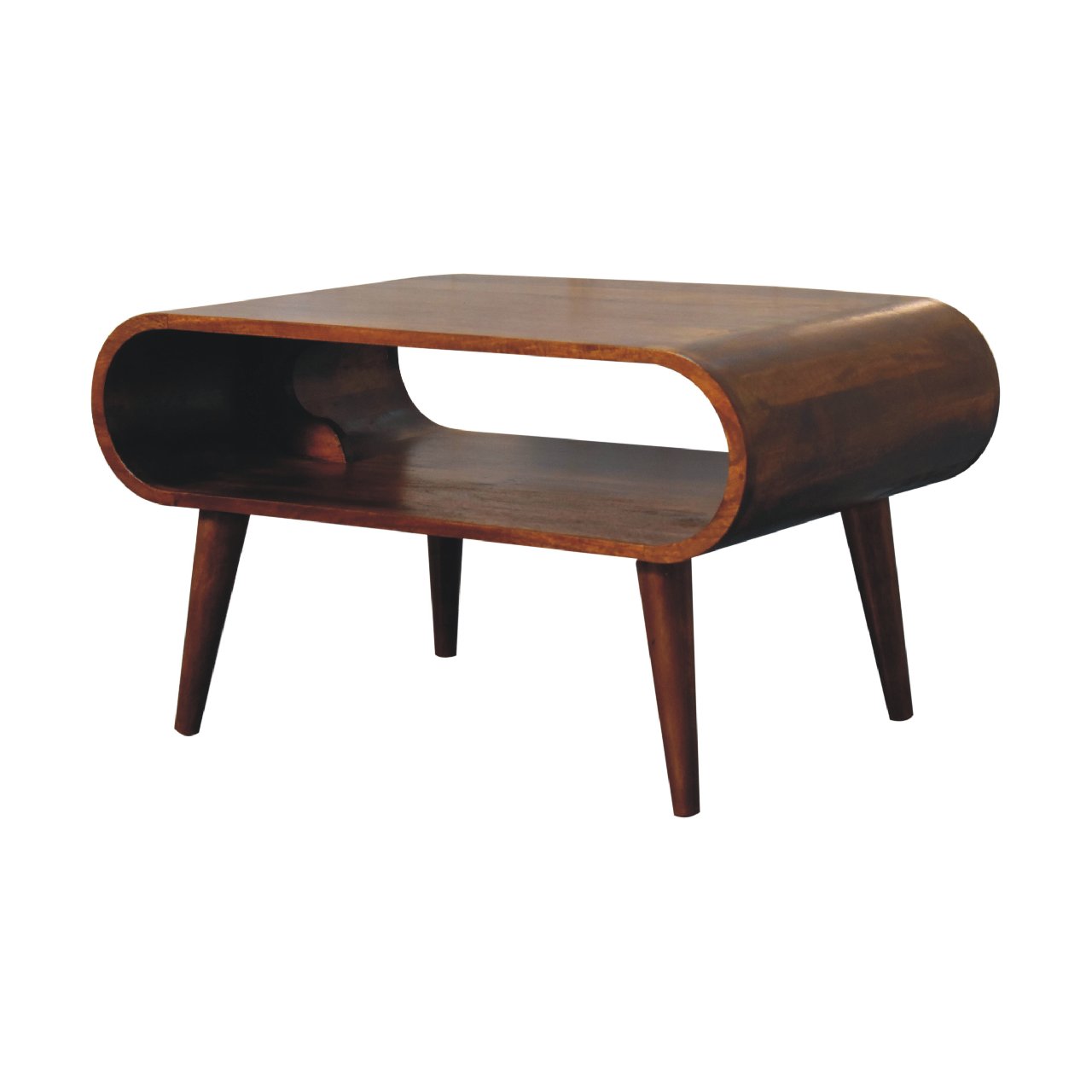 Solid Wood Open Chestnut Coffee Table