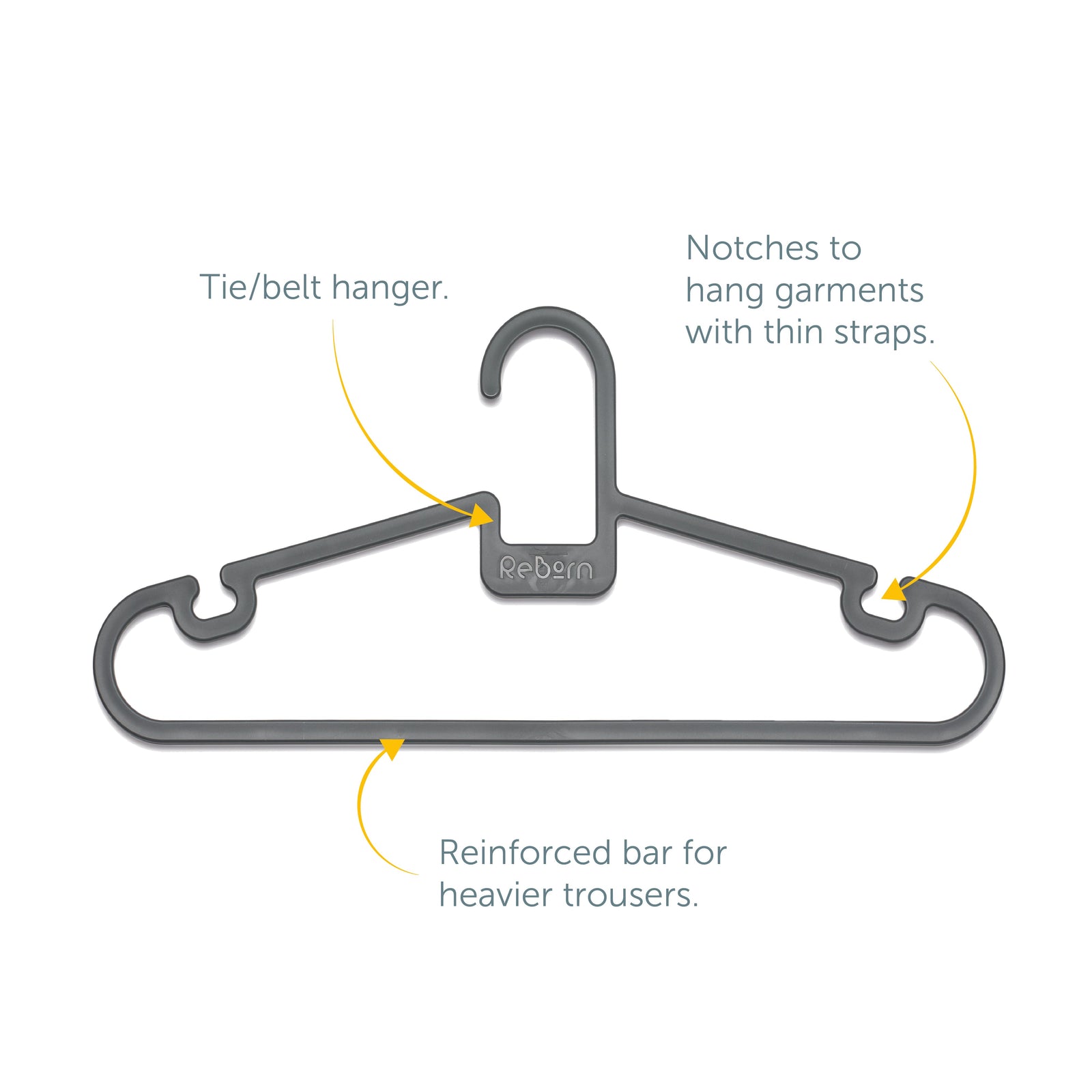 (again) Hangers [pack Of 8] - Clothing Wardrobe Storage - Made in the UK