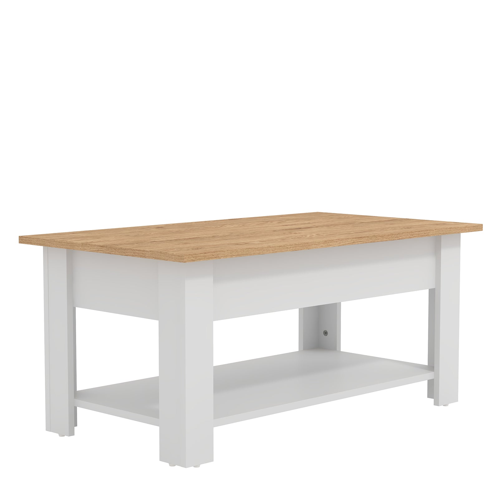 Lift-up Coffee Table - Space-saving Storage For Living Room | White