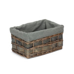 Grey Scandi Storage Basket With Grey Lining | Small | Gray