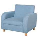 Child Armchair Wood Frame W/ Padding Seat Low-rise Bedroom | Blue