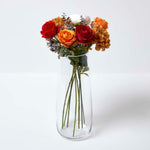 Artificial Orange Roses And Peonies Bouquet, 67 Cm