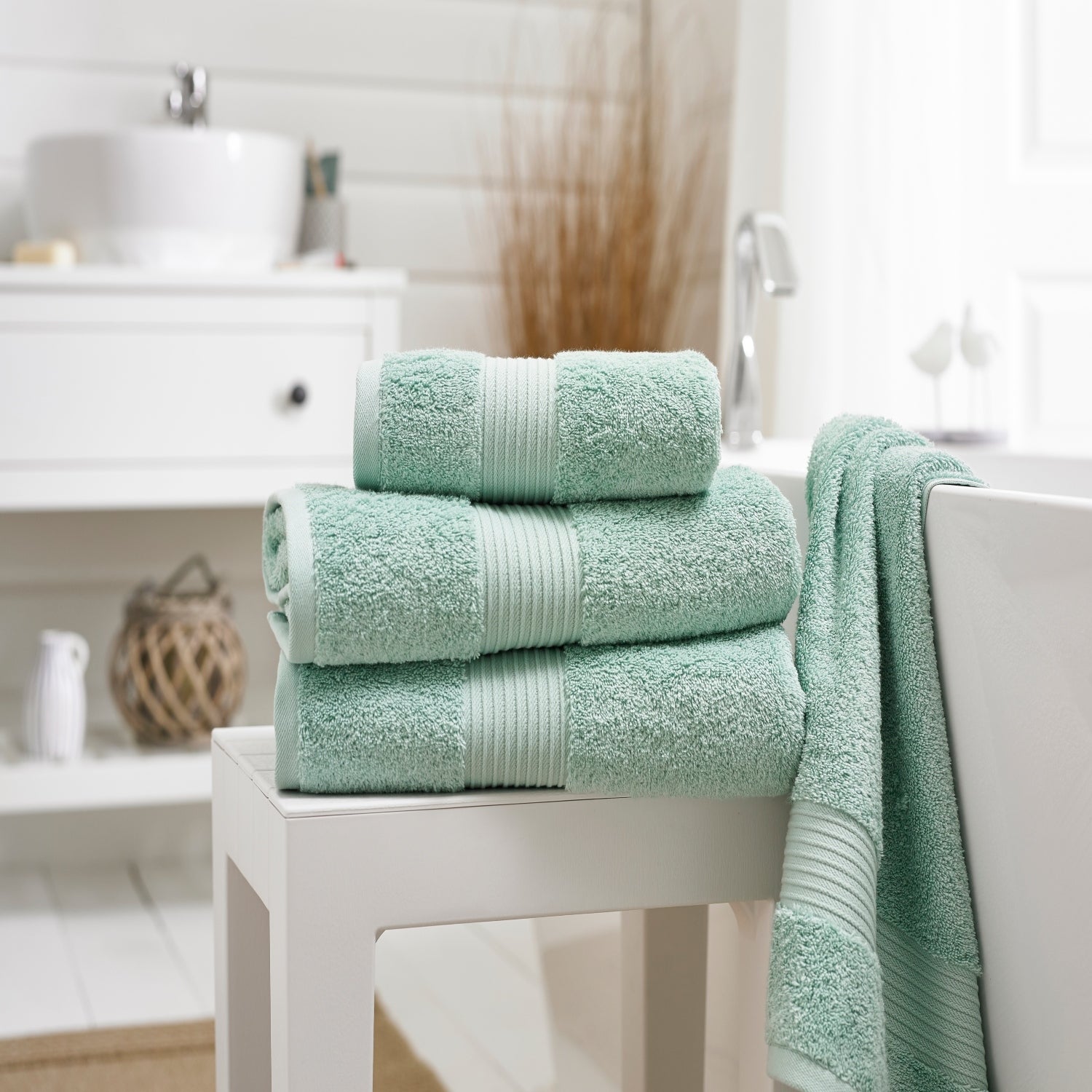 Bliss Pima Supersoft Ultra Absorbent Cotton Towels | Bath Towel | Green