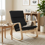 HOMCOM Comfortable Relax Rocking Chair With High Back, Black