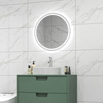 60x60/70x70cm Dimmable Bathroom Mirror With 3 Colours Led | Medium | Silver