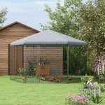 Pawhut Walk-in Chicken Run W/ Cover, For 10-15 Chickens, Hens, Rabbits, Ducks