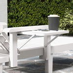 Set Of 2 Resin Reclining Sun Loungers For Garden | White