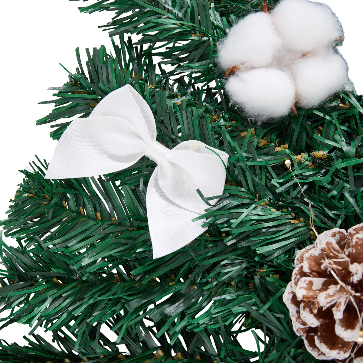 Pre-lit Artificial Christmas Garland with Pinecones