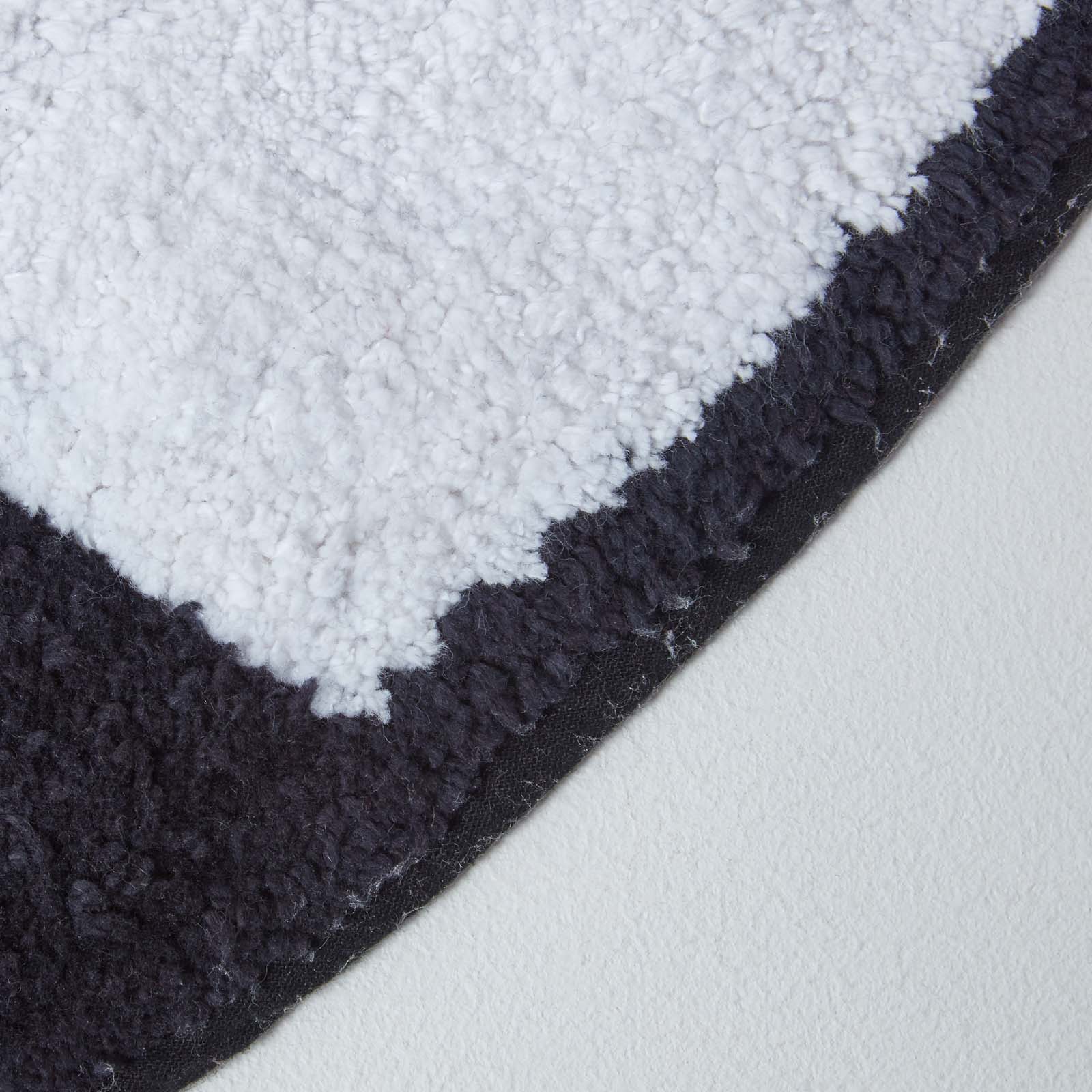 Cotton Tufted Football Children Rug | 80cm | Black & White