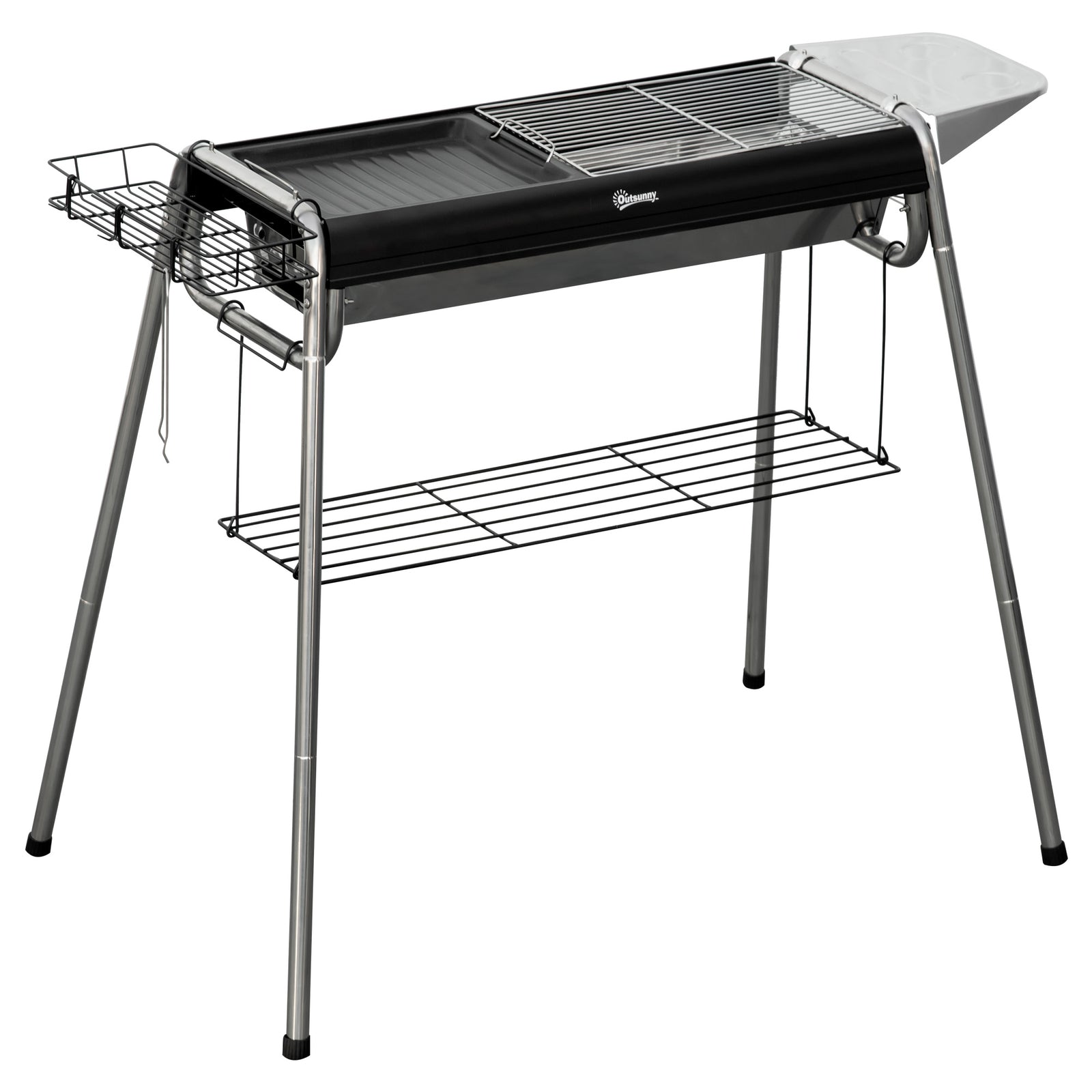 Outsunny Portable Stainless Steel Charcoal Grill