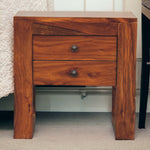 Solid Wood U-square Honey Bedside