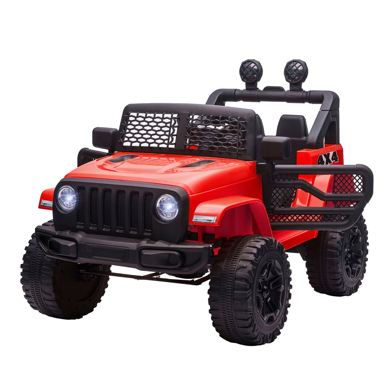 12v Kids Electric Ride On Car Truck Off-road Toy W/ Remote Control | Red