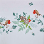 Robin Christmas Tablecloth | 132 x 229cm | White