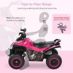 No Power Quad Toddler Ride On Car Foot-to-floor Sliding | Pink