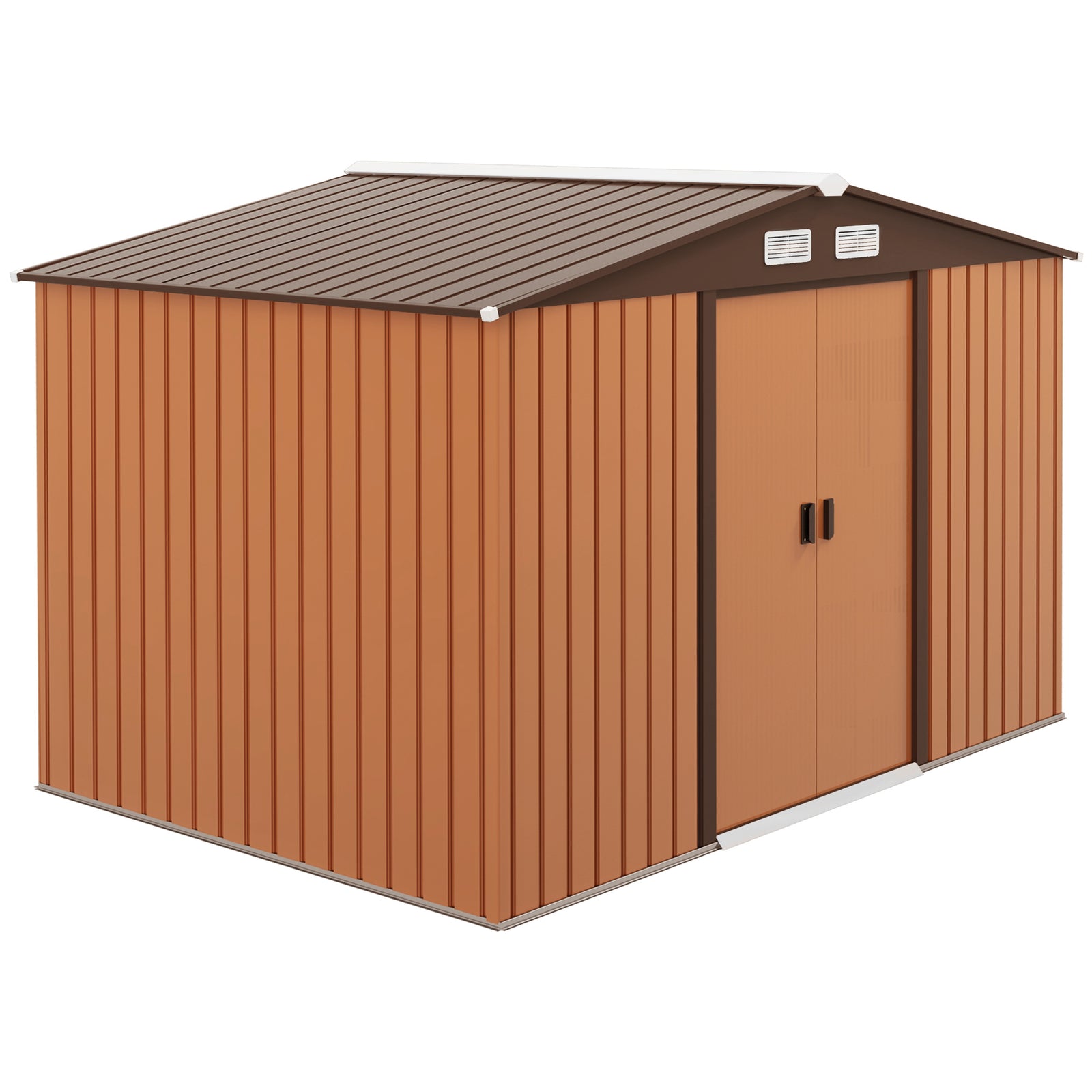 Garden Shed Storage Unit With Locking Door Floor Foundation | Medium | Yellow