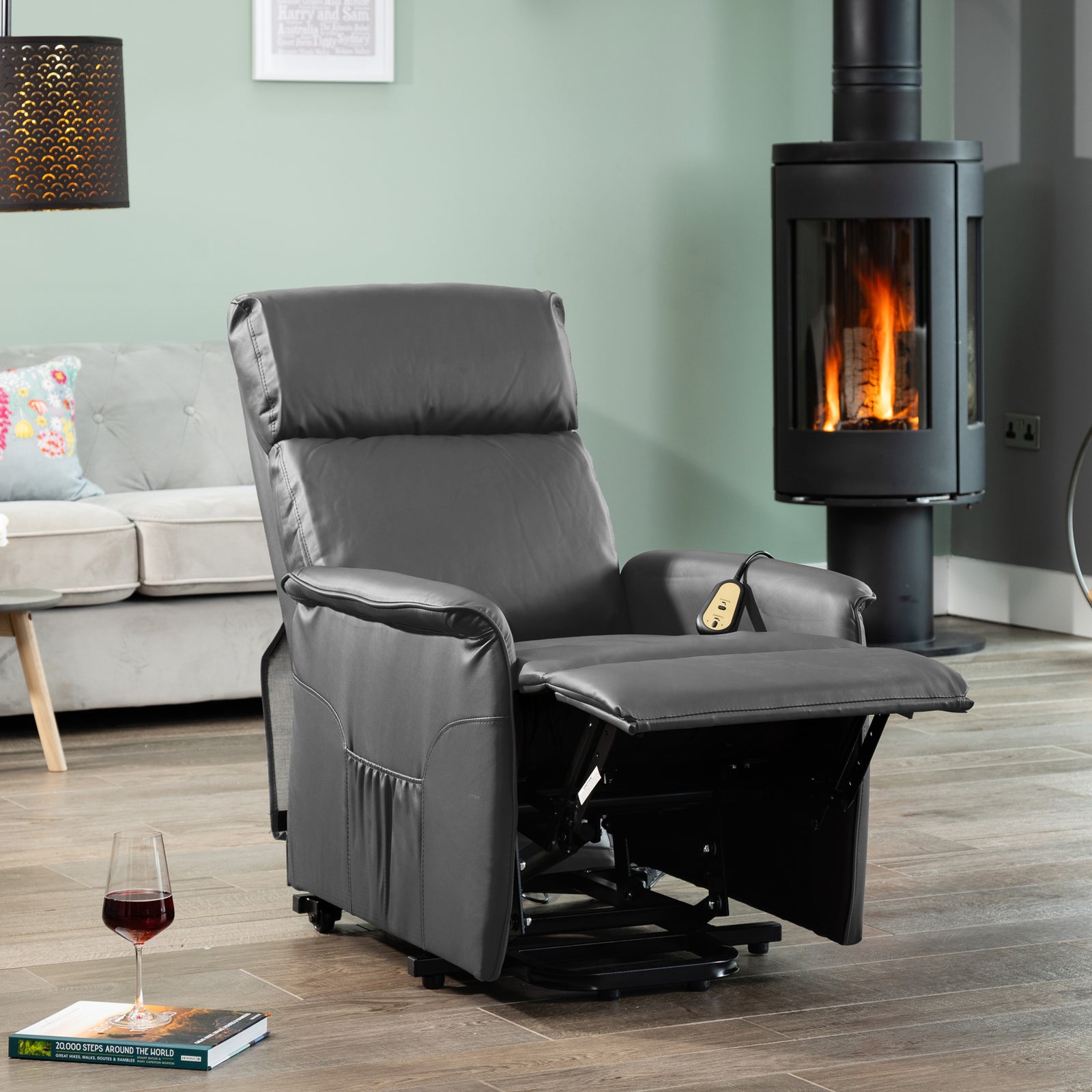 Townsend Electric Lift Assist Rise And Recline Chair | Grey