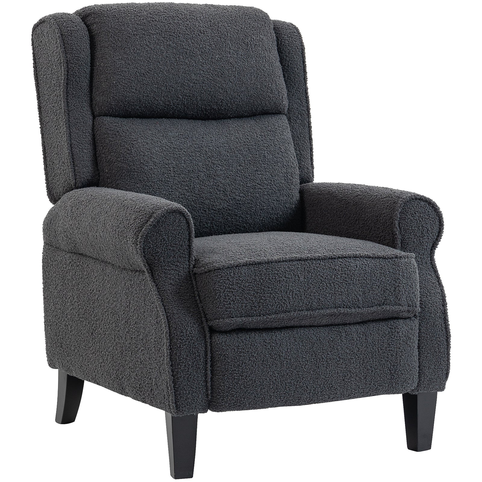 Recliner Armchair, Fabric Recliner Chair | Charcoal Grey