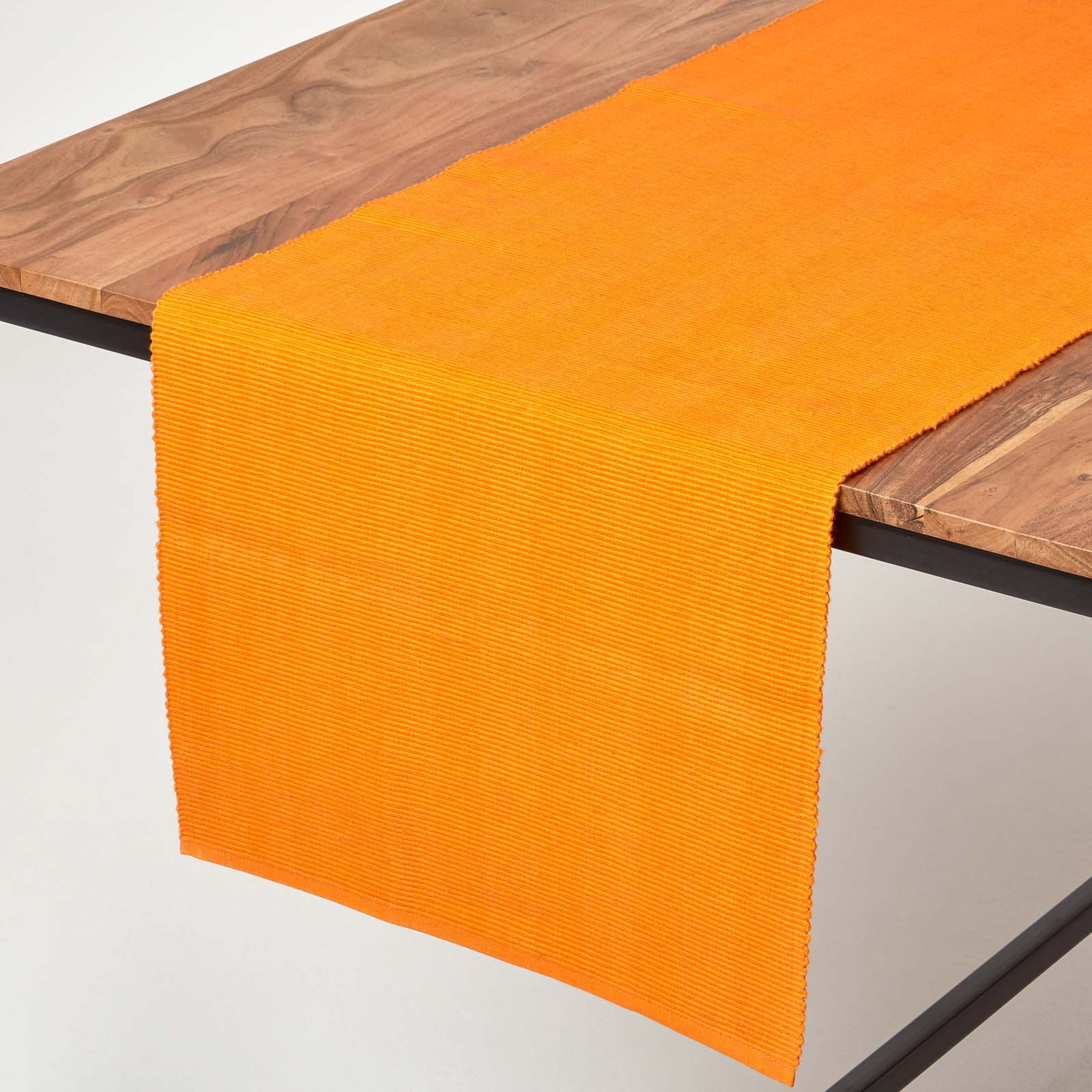 Cotton Plain Table Runner | Orange