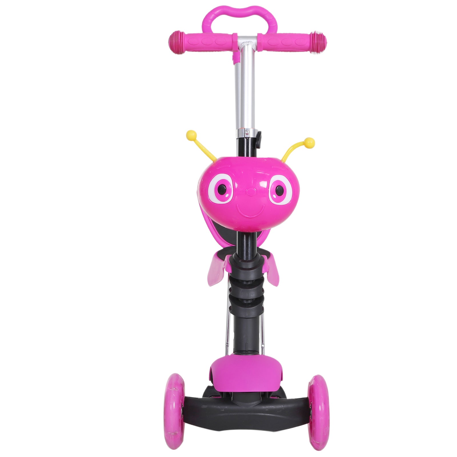 5-in-1 Kids Baby Toddler Kick Scooter Removable Seat Height Adjustable | Pink