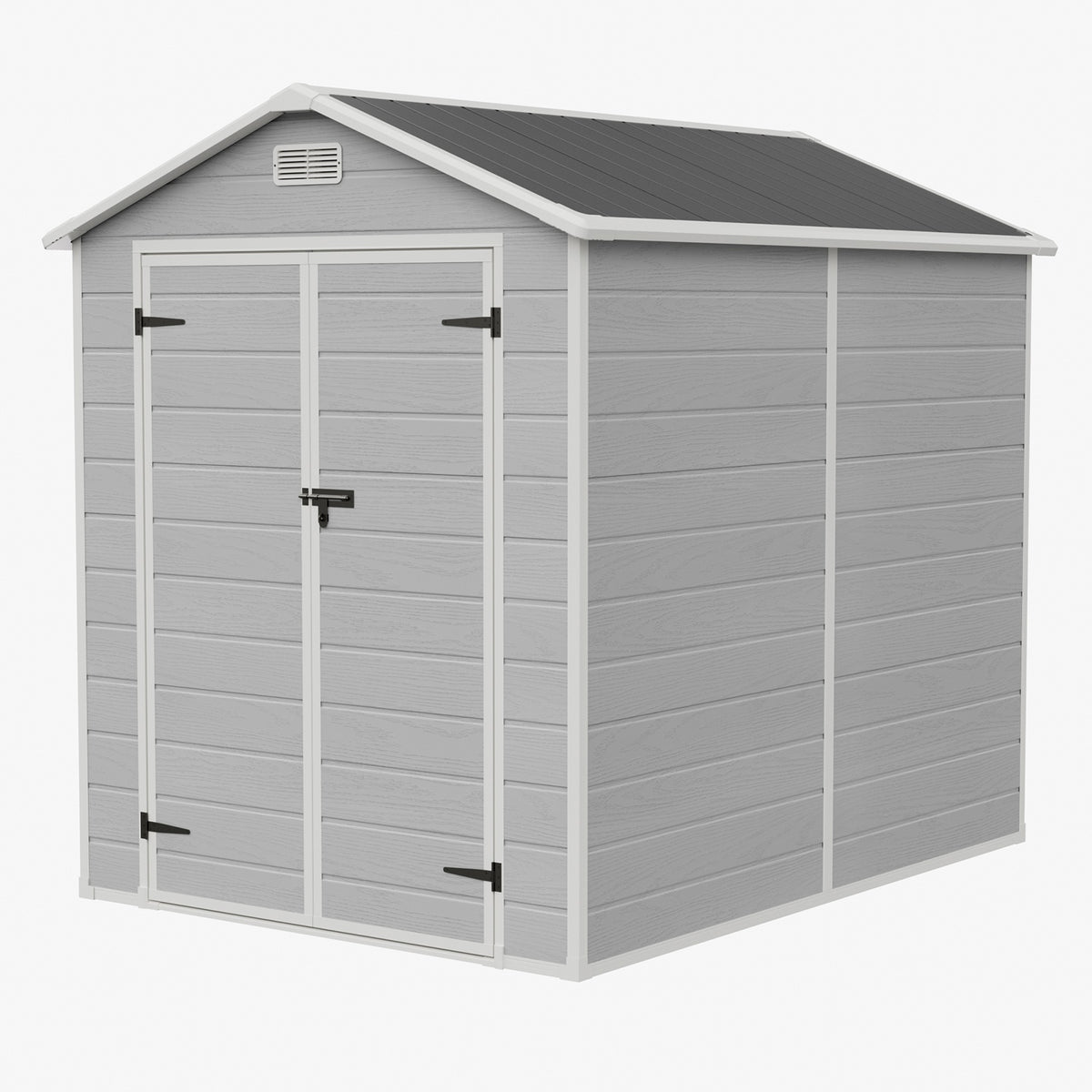 6x8 Ft Outdoor Garden Plastic Storage Shed | Grey