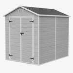 6x8 Ft Outdoor Garden Plastic Storage Shed | Grey