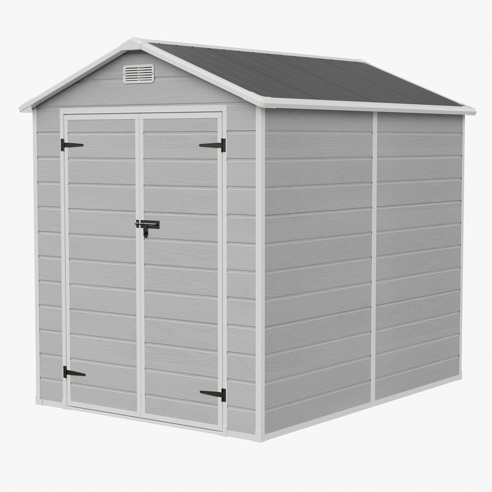 6x8 Ft Outdoor Garden Plastic Storage Shed | Grey