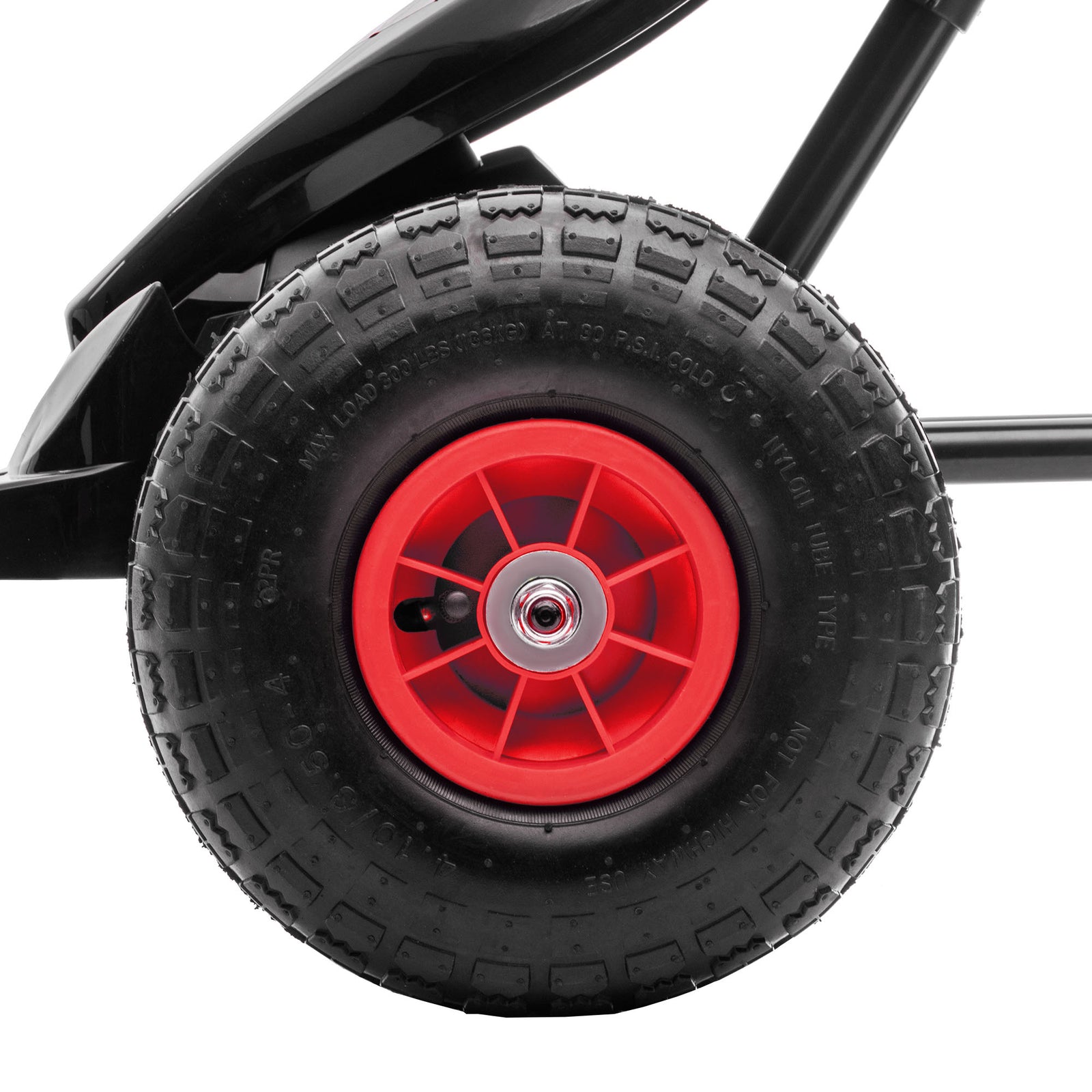 Pedal Kart W/adjustable Seat, Rubber Wheels | Red