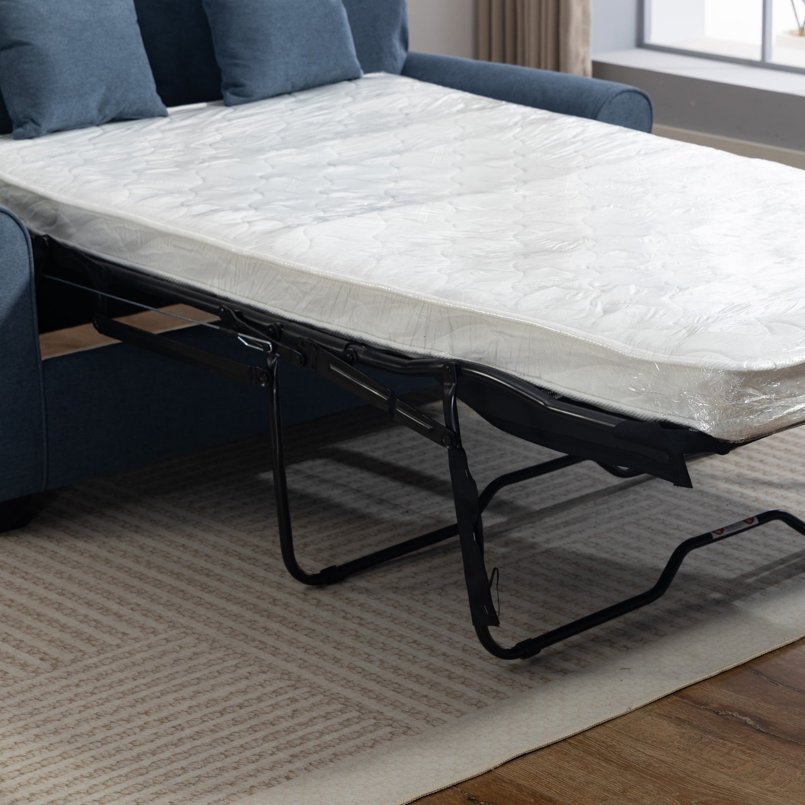 Lewiston Fabric Pull Out Sofabed | Light Blue