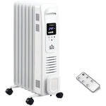 Oil Filled Radiator Space Heater With Heat Settings Remote | One Size | Black