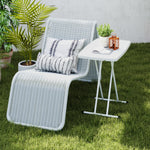 Folding Coffee Table, Height Adjustable Bistro Table | White