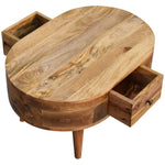 Solid Wood Mini Oak-ish Rounded Coffee Table