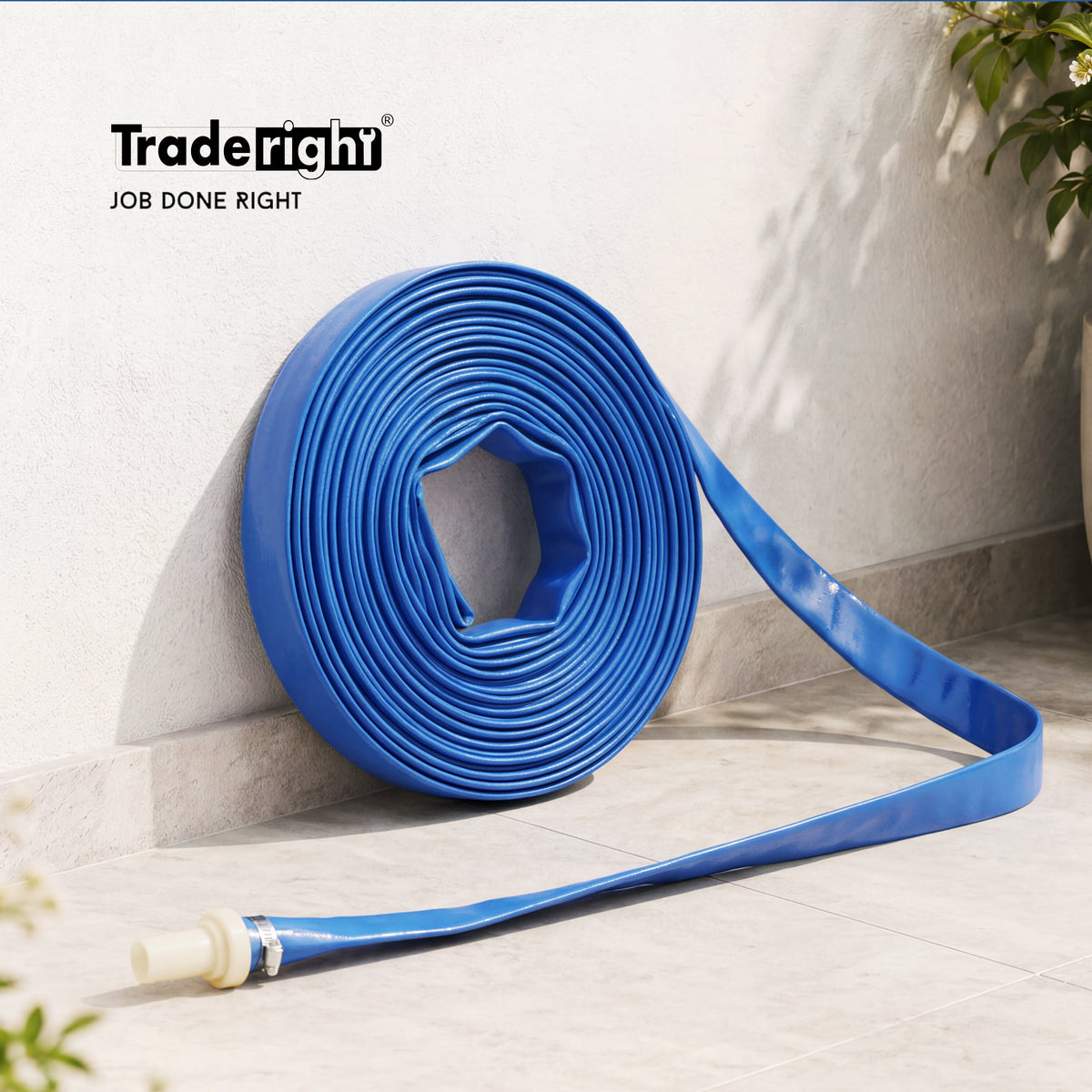 Hose Pipe 1 Inch Reinforced Pvc 20m For Home Pool Drainage Pump Blue | Blue