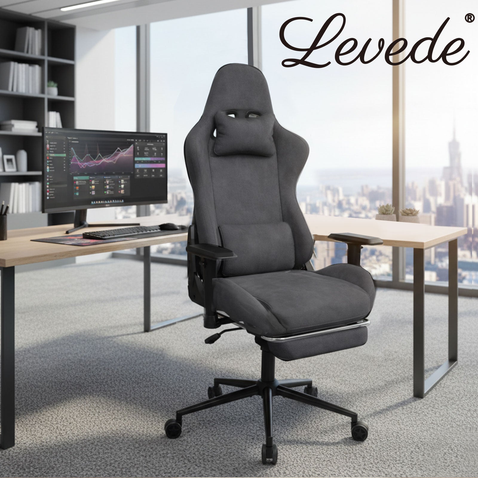 Ergonomic Office Chair 165° Reclining Executive Chair Spring Foam Cushion | Grey
