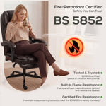 Home Office Chair Reclining Function High Back | Brown