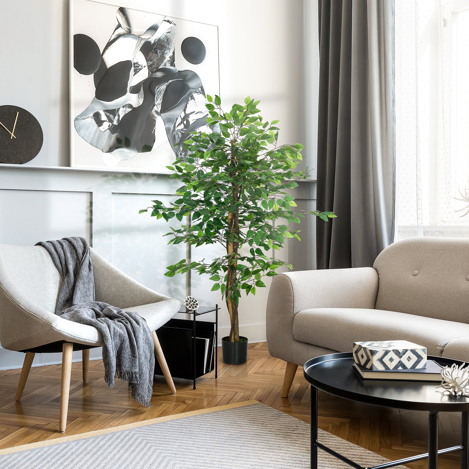 150cm Artificial Tree Ficus For Indoor Outdoor Home Décor