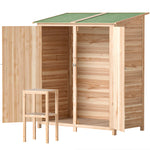 Garden Storage Shed Tool Organizer W/ Table, 140x75x157cm
