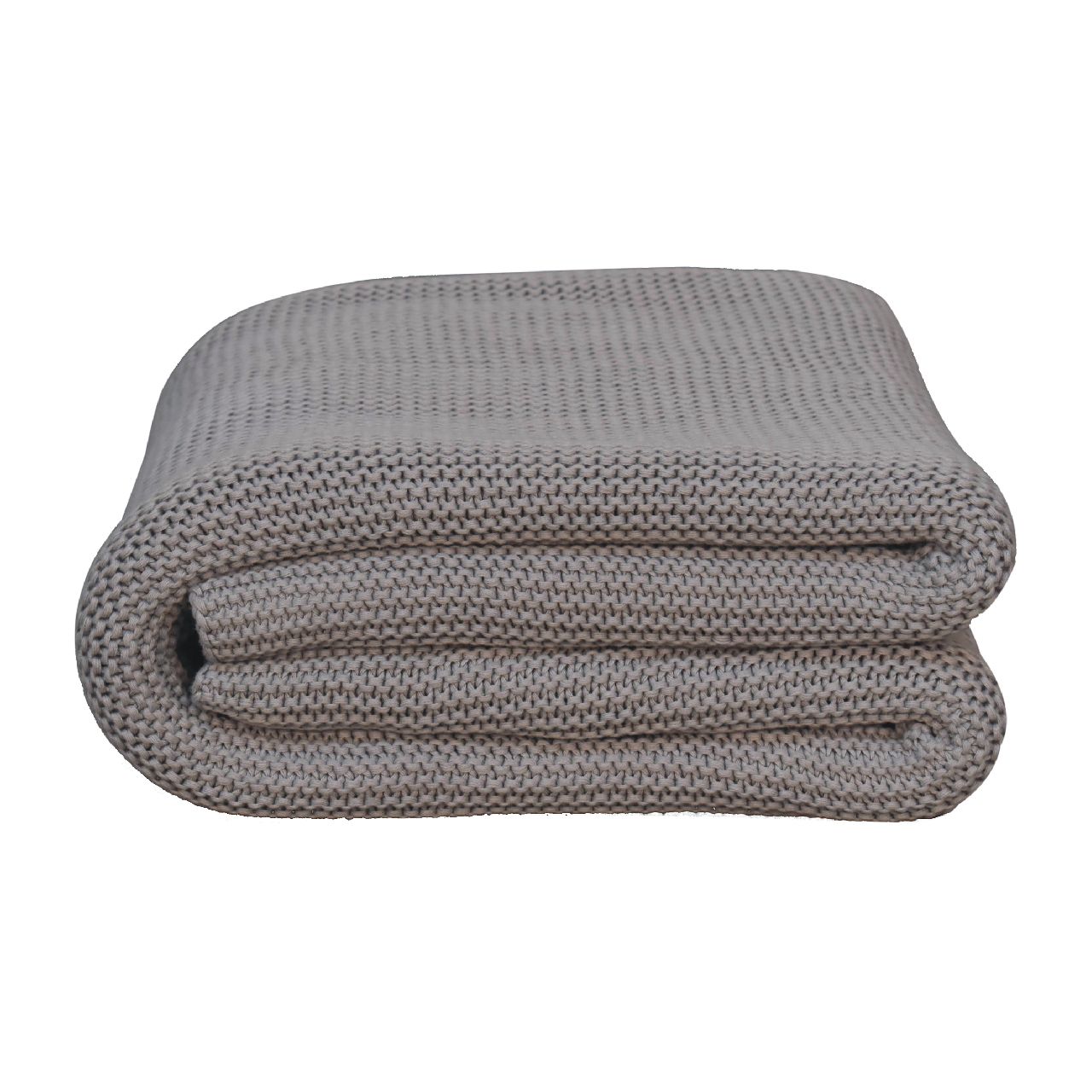 Double Knitted Throw | Grey