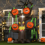 Inflatable Halloween Ghost Tree Pumpkins Led Lights Indoor Outdoor