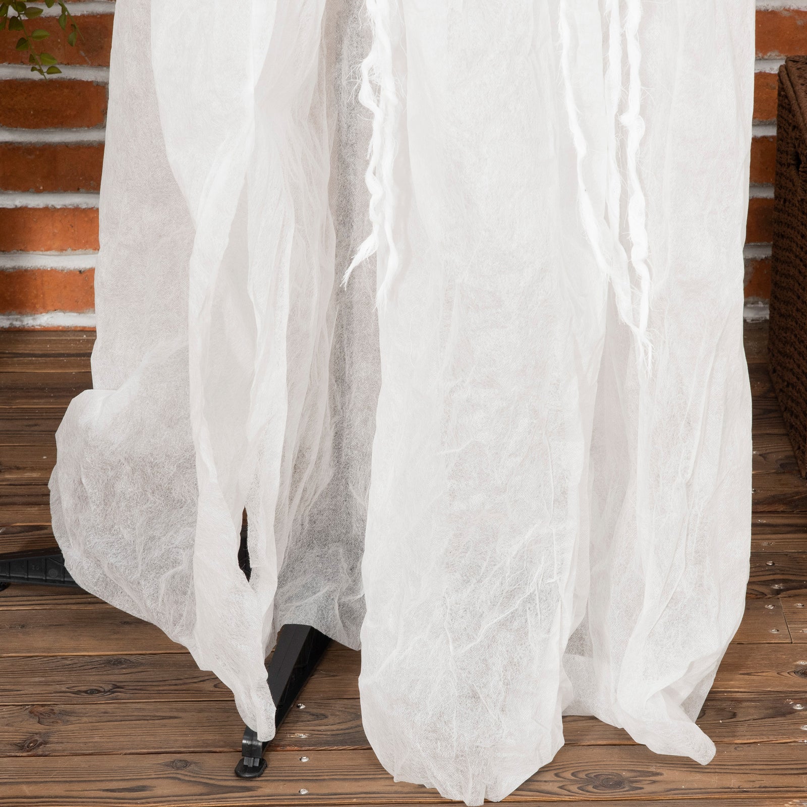 74" Witch Halloween Decoration With Light Up Eyes And Body, White