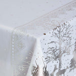 Silver Forest Christmas Table Cloth | 132 x 178cm | Silver
