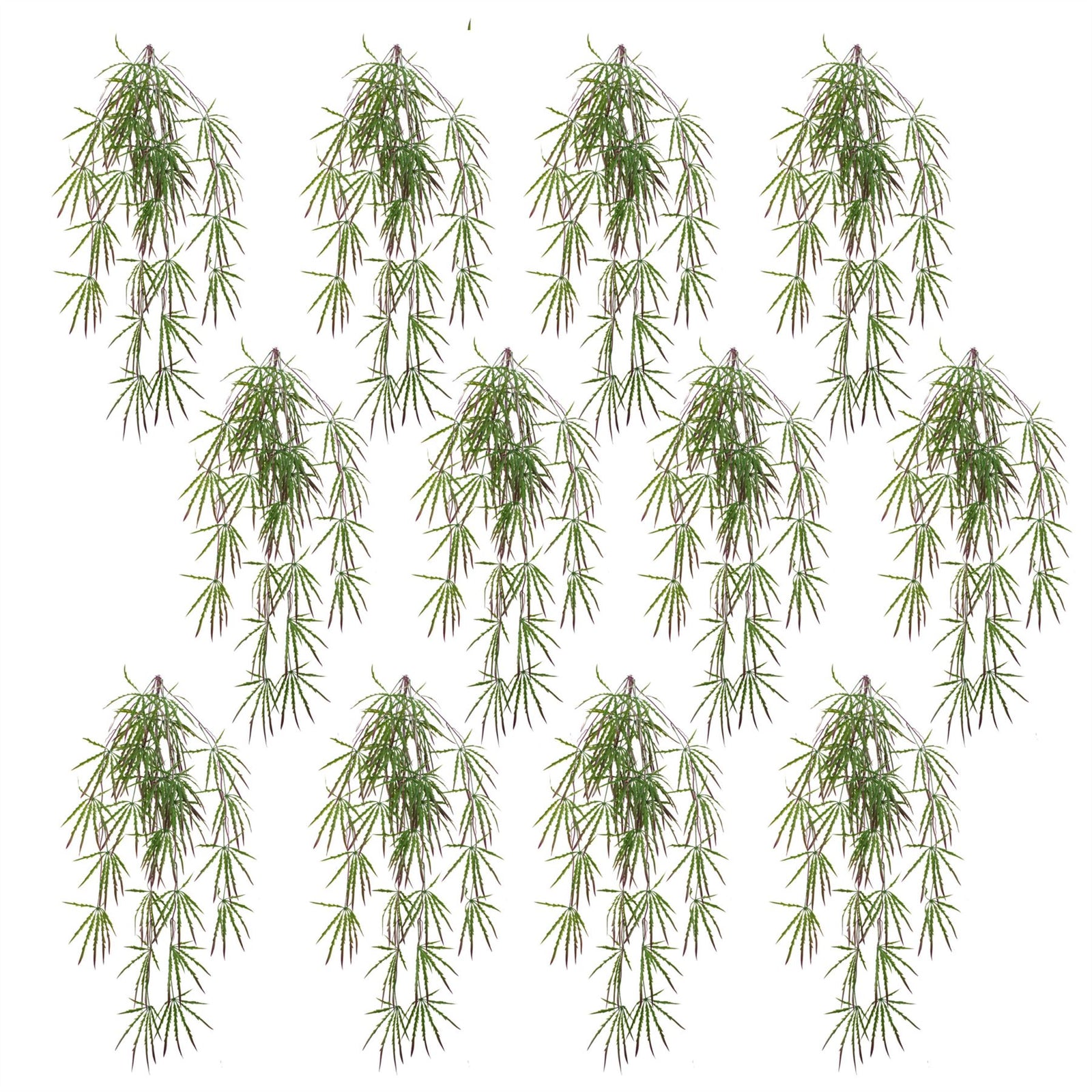 Pack Of 12 X 100cm Artificial Hanging Acer Plant