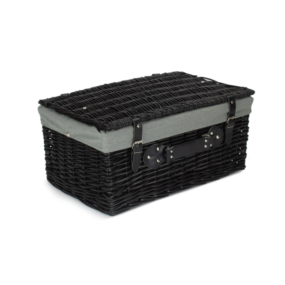 Wicker 51cm Black Willow Basket | Gray