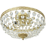 Chandelier Crystal Ceiling Light With E14 Base 2-lights | Gold